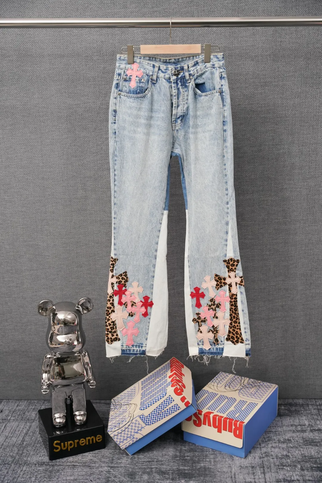 ：S 031 & Chrome Hearts Light Blue Same Style ：Light Blue Size：28 30 32 34 （S-XL)